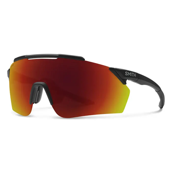 Smith Ruckus Eyewear - Sunglasses Smith Optics Matte Black | ChromaPop Red Mirror  