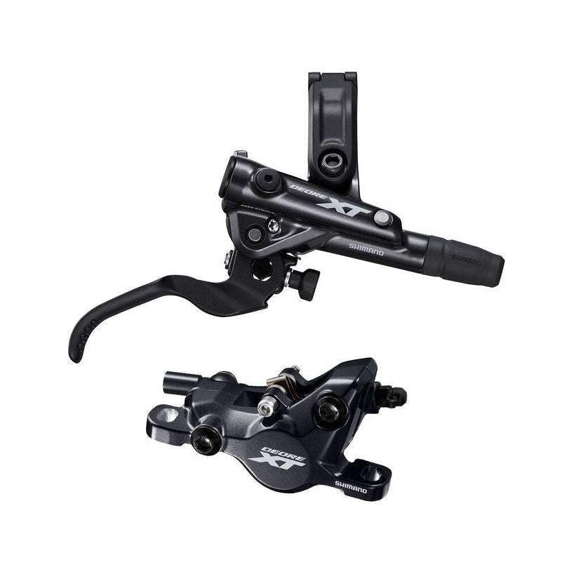 Shimano Deore XT BL-M8100/BR-M8100 Disc Brake and Lever - Rear, Hydraulic, Post Mount, 2-Piston, Black - Cripple Creek Backcountry