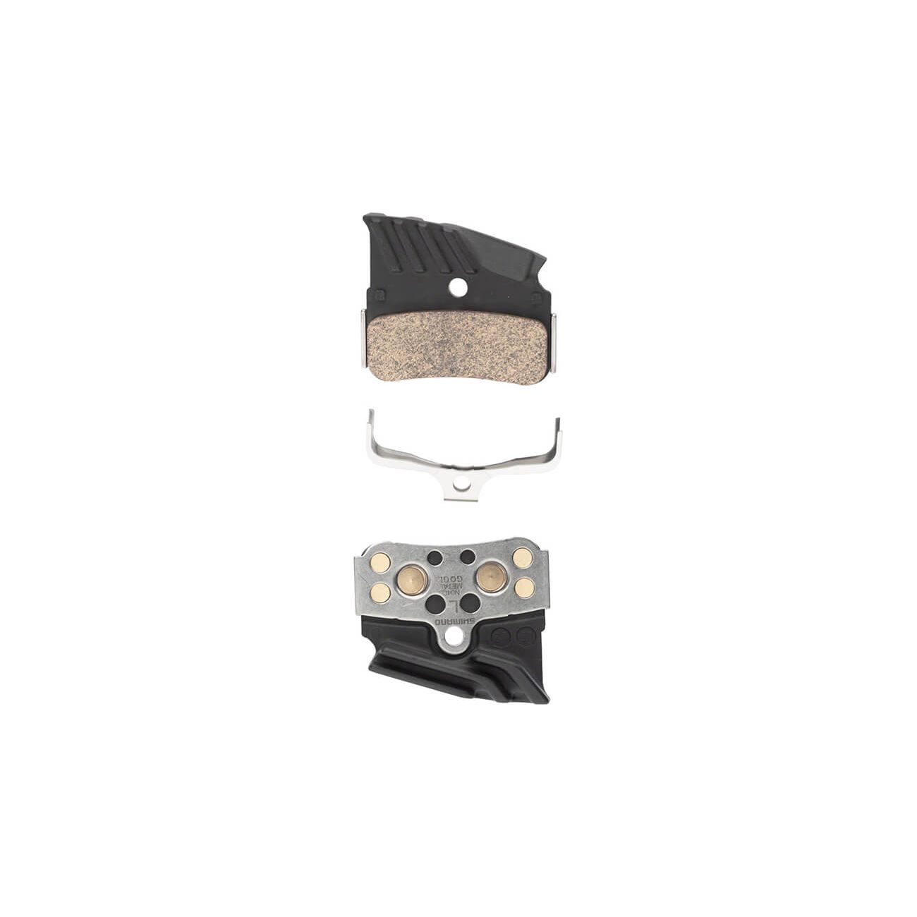 Shimano N04C-MF Disc Brake Pads and Springs - Metal Compound, Finned Alloy and Stainless Steel Back Plate, One Pair Cycling Parts - Brake - Disc Brake Pads Shimano