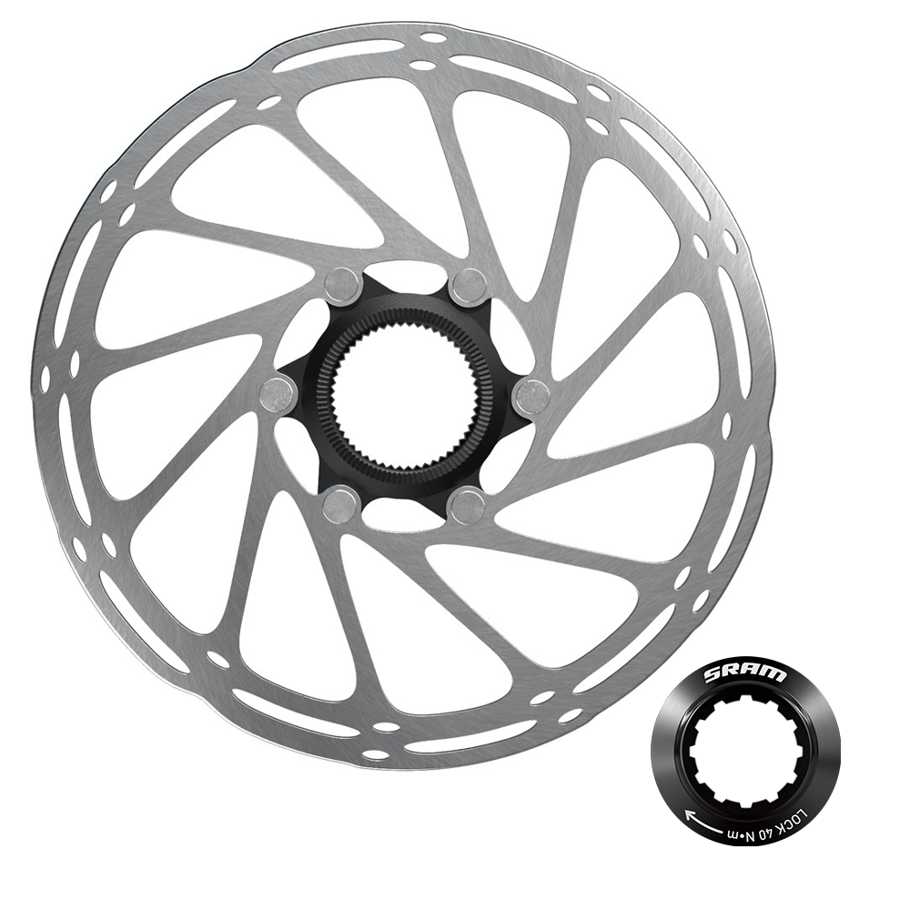 SRAM CenterLine Disc Brake Rotor - 180mm, Center Lock, 1.85mm, Includes Internal Tooled Lockring Cycling Parts - Brake - Disc Brake Rotors SRAM