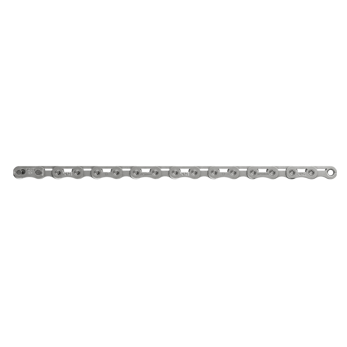 SRAM Force E1 Flattop 12/13-speed chain, Silver — side view