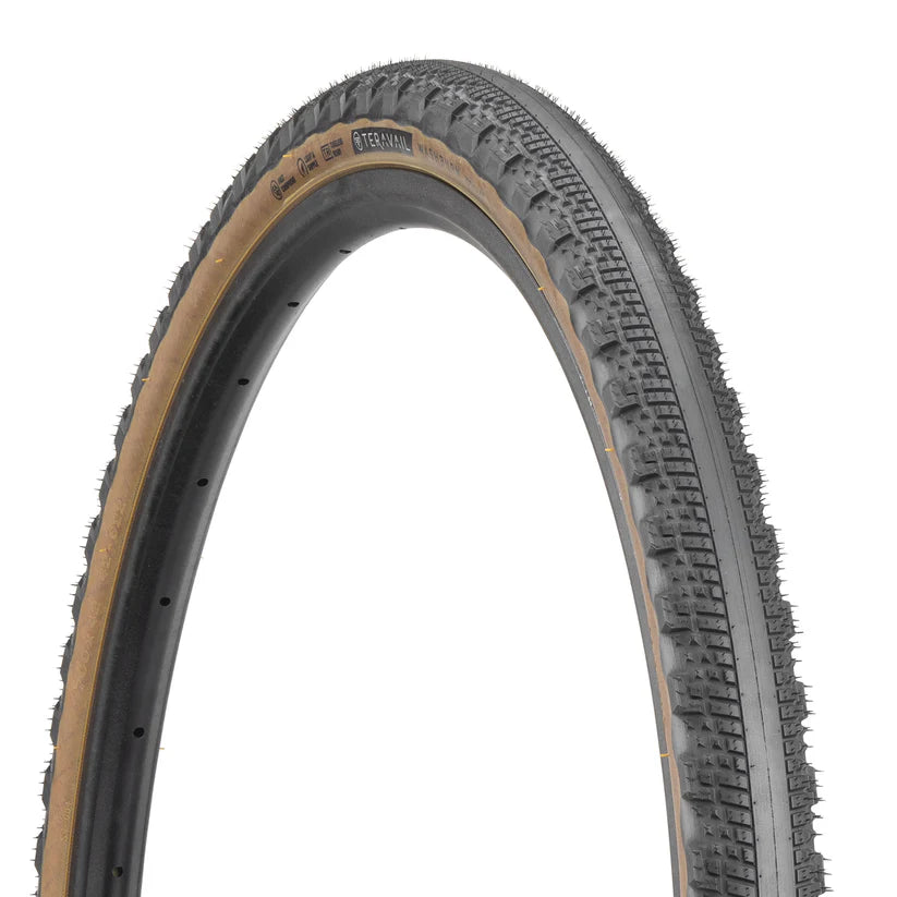 Teravail Washburn Tire - 700 x 42 Tubeless Folding Tan Durable Tires and Tubes - Gravel Teravail