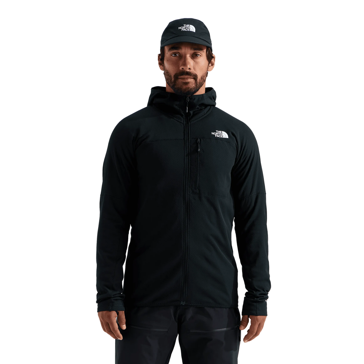 The North Face M Summit FUTUREFLEECE Full Zip Hoodie Winter Apparel - Winter Apparel Mens Mid Layer Top The North Face Large TNF Black