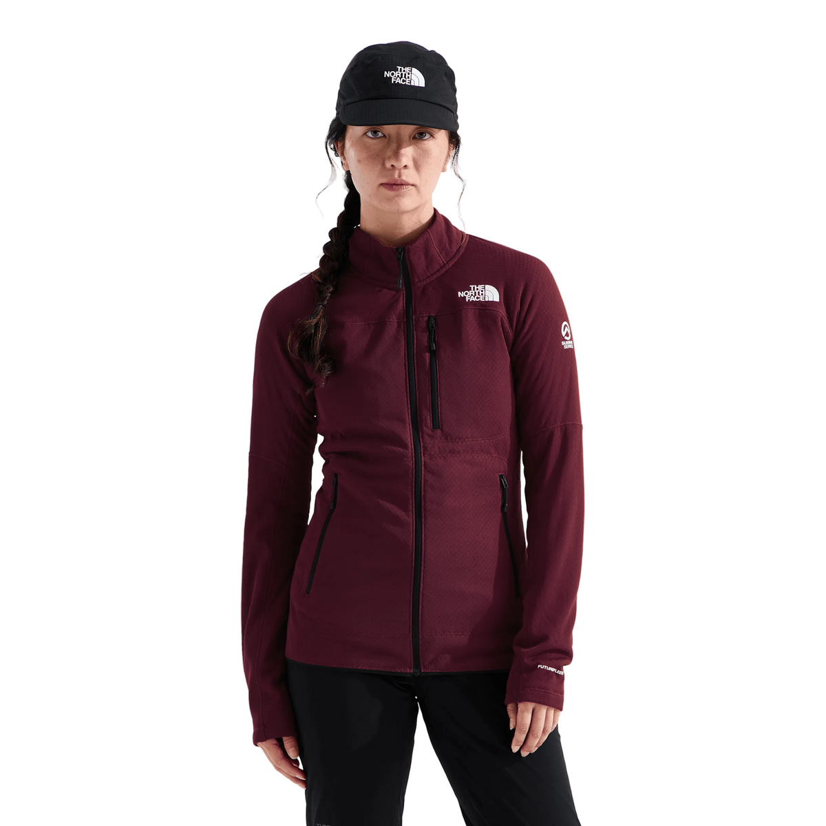 The North Face W Summit FUTUREFLEECE Full Zip Jacket Winter Apparel - Winter Apparel Womens Mid Layer Top The North Face Large Burgundy Crush