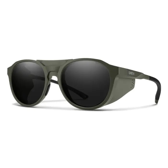 Smith Venture Glacier Sunglasses Eyewear - Sunglasses Smith Optics Matte Moss | ChromaPop Polarized Black