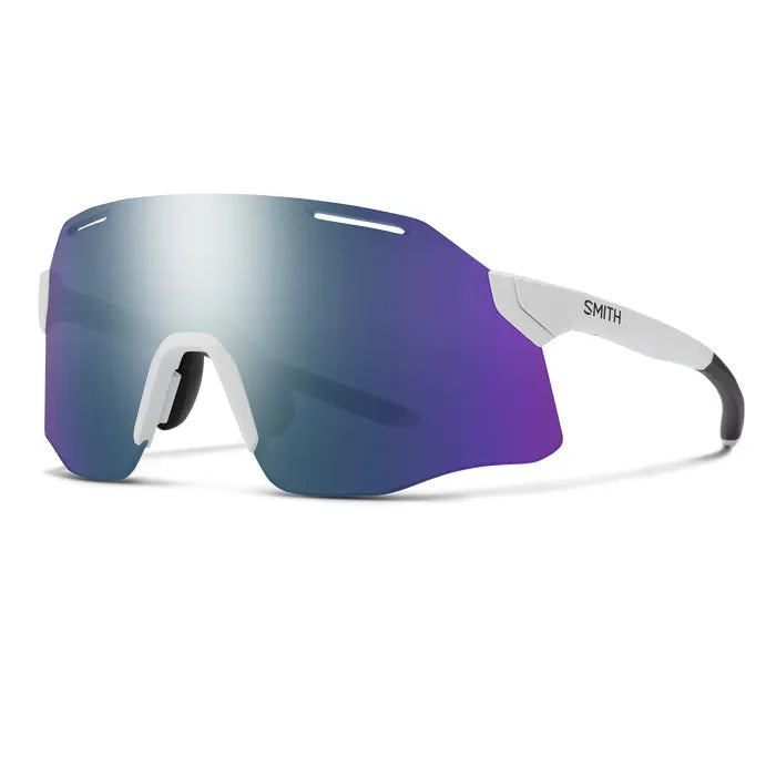 Smith Vert Eyewear - Sunglasses Smith Optics White ChromaPop Violet Mirror Lens  