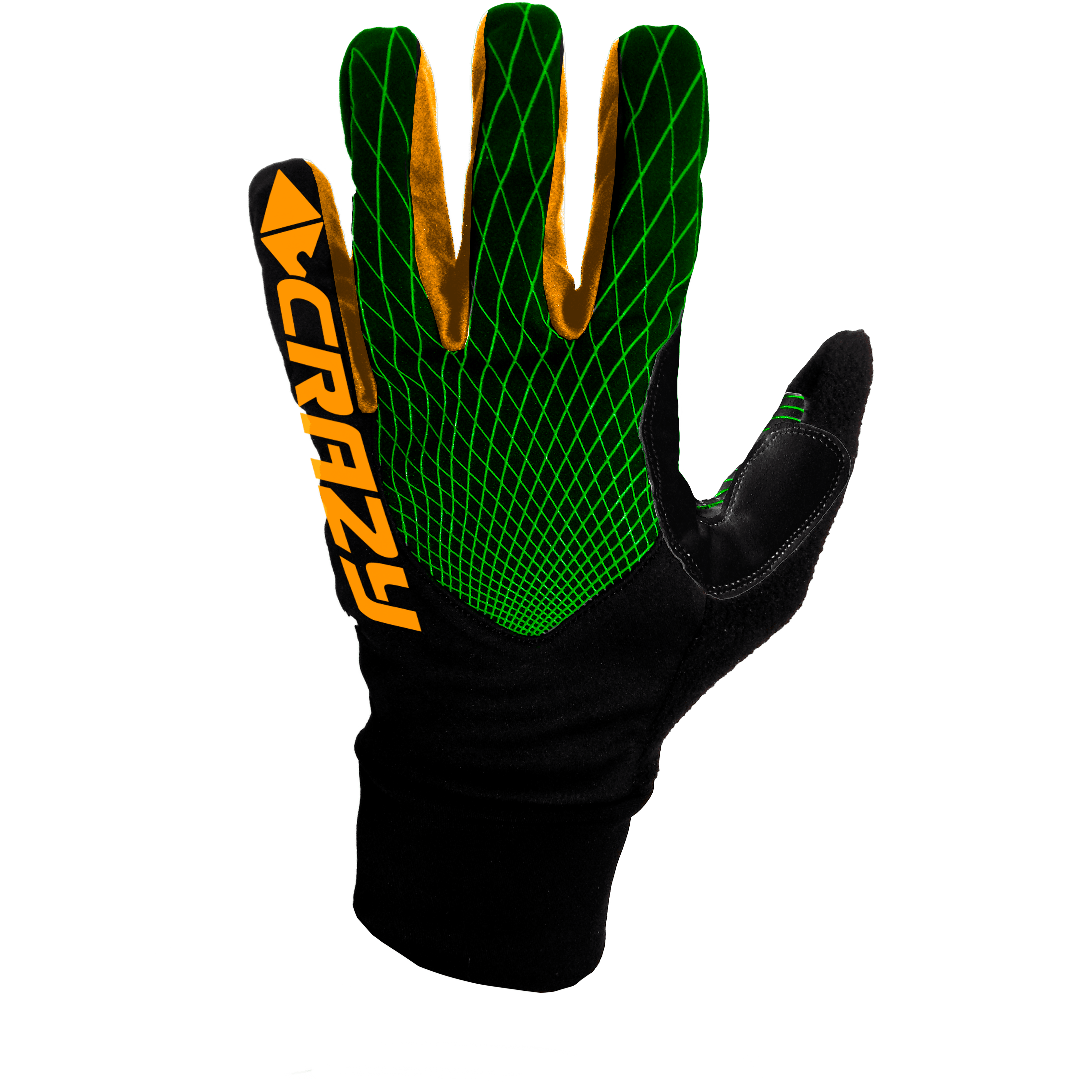 Crazy SCI Alp Race Gloves Winter Apparel - Gloves Crazy Small Print Orange Fluo Scottish 