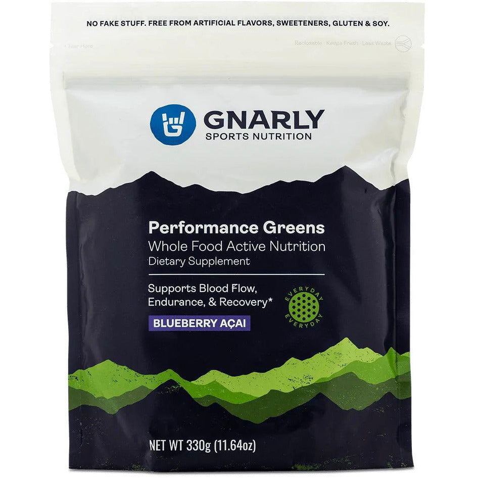 Gnarly Performance Greens Dietary Supplement Cycling Accessories - Food Gnarly Blueberry Açai (30 Servings)  