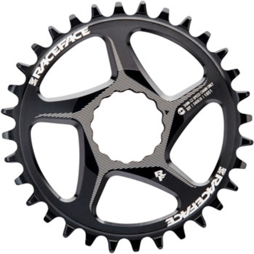 RaceFace Narrow Wide Direct Mount CINCH Steel Chainring - for Shimano 12-Speed, requires Hyperglide+ compatible chain, 32t, Black - Cripple Creek Backcountry