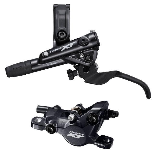 Shimano Deore XT BL-M8100/BR-M8100 Disc Brake and Lever - Rear, Hydraulic, Post Mount, 2-Piston, Black - Cripple Creek Backcountry