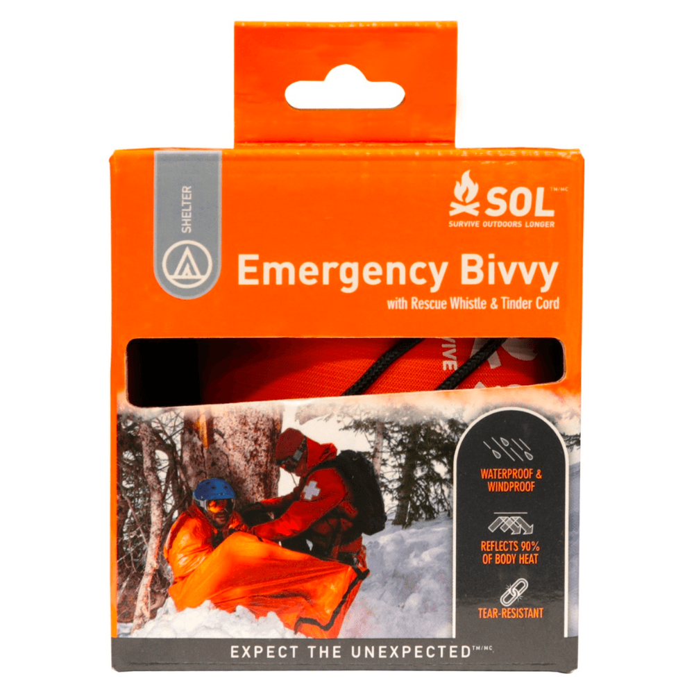 SOL Emergency Bivvy w/ Rescue Whistle - Orange - Cripple Creek Backcountry