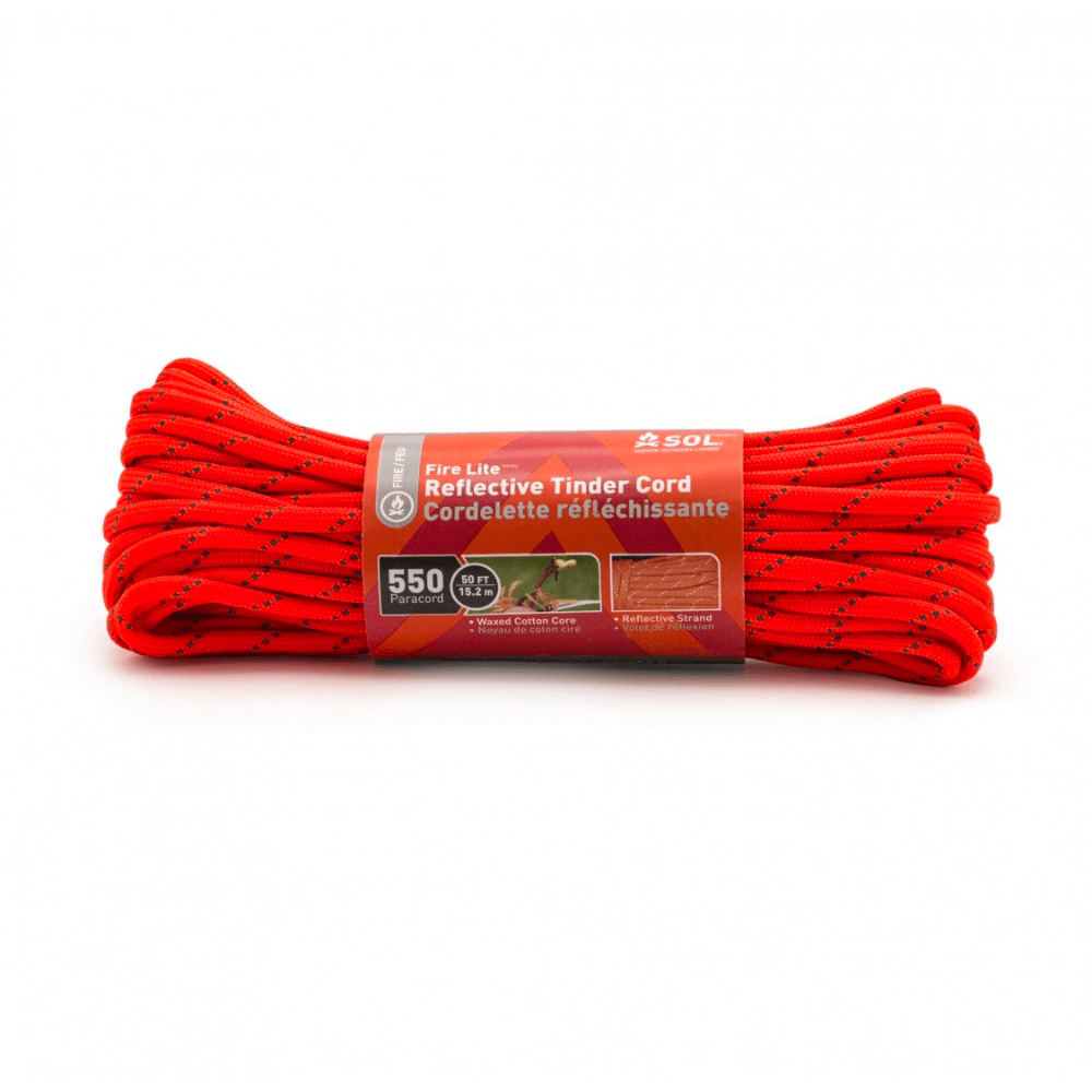 SOL Fire Lite 550 Reflective Tinder Cord 50 ft - Cripple Creek Backcountry