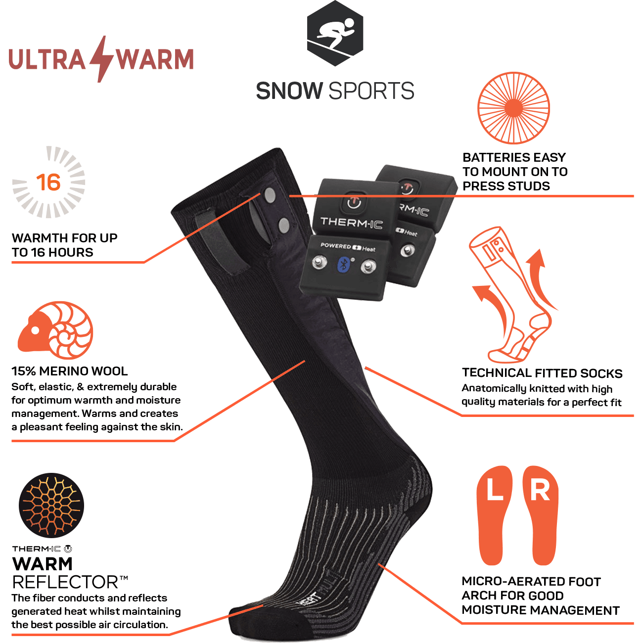 Snow sports socks deals